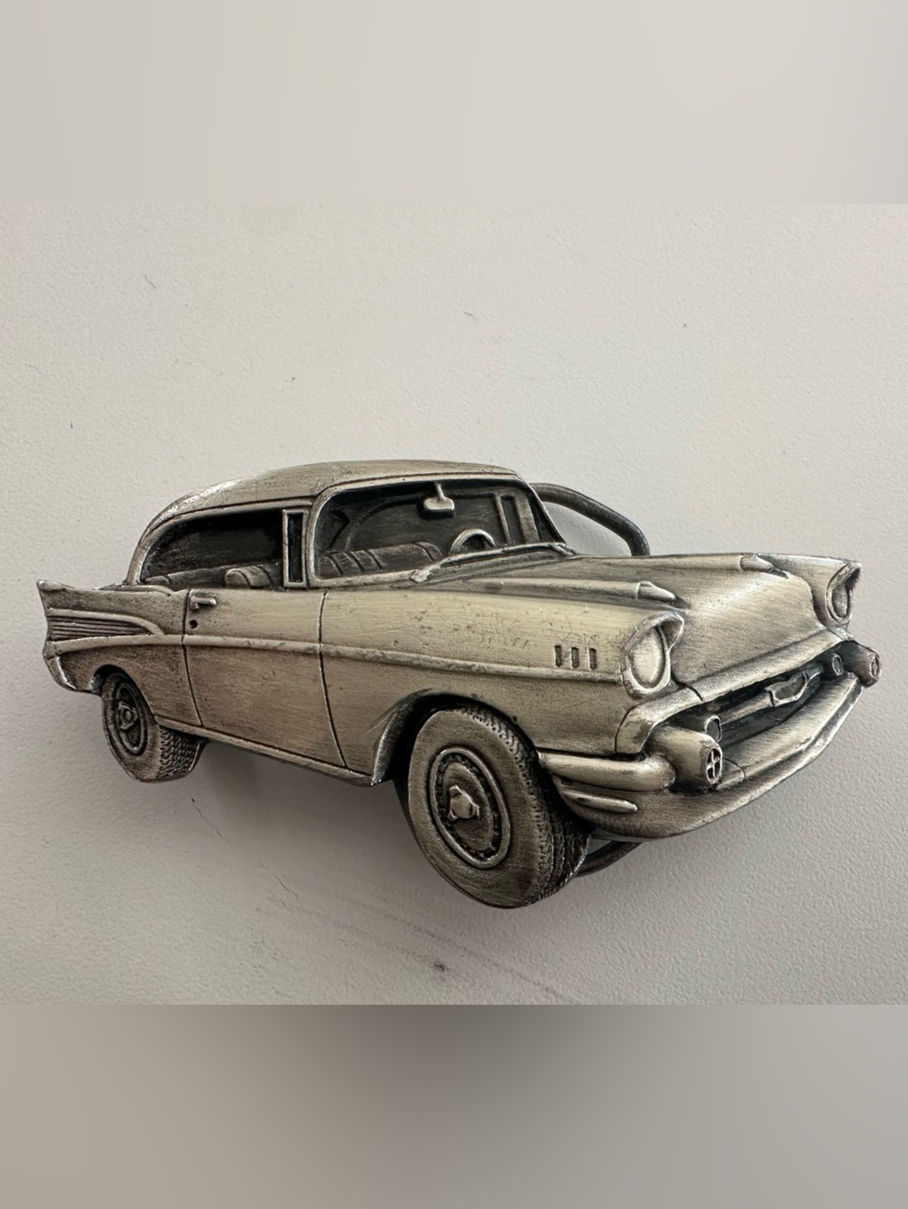 Vintage 1970 Bergamot Brass Works 1957 Chevrolet Bel Air Belt Buckle Made USA